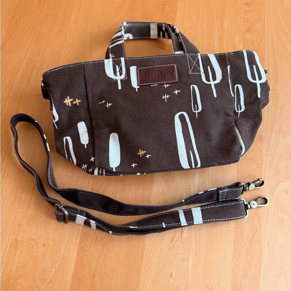 Maika Brown and White hand bag